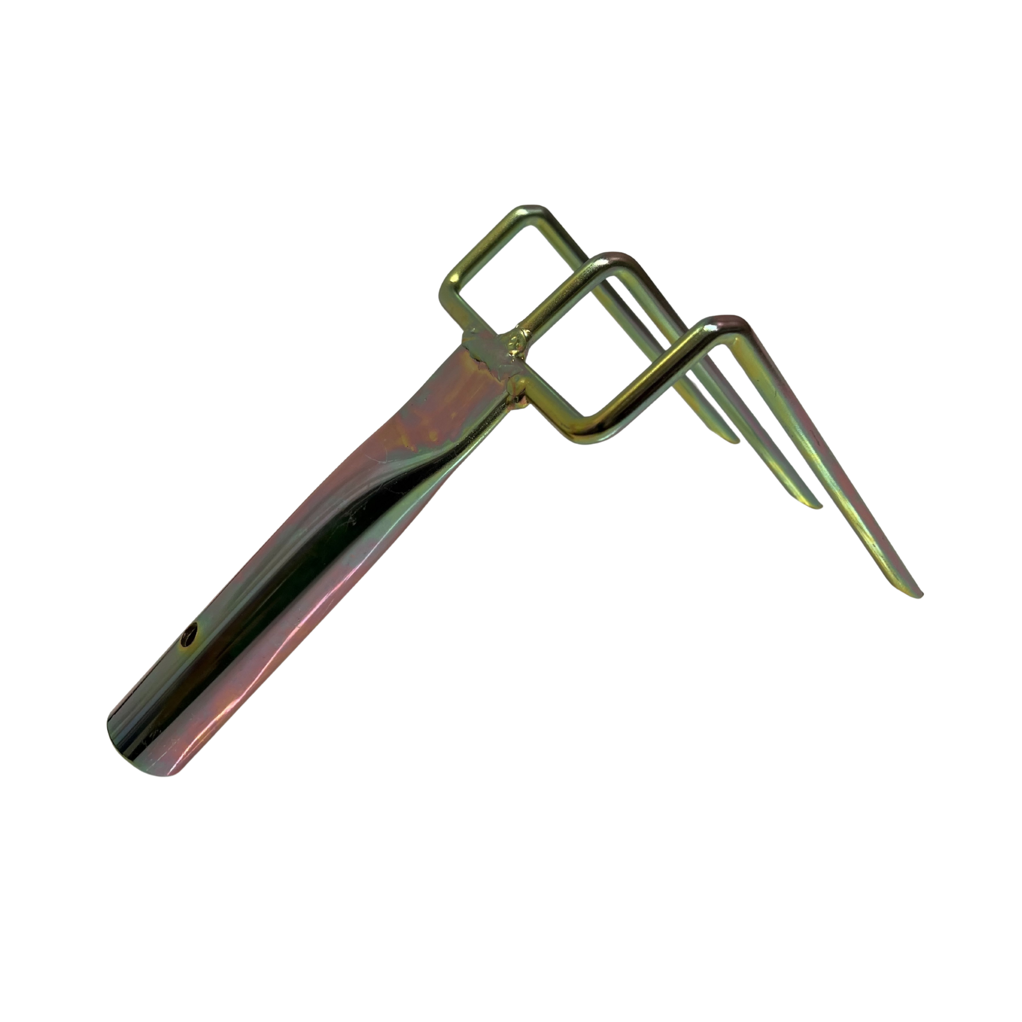 Max-Life MFG 3 Pronged 90 Degree Rake with Coupling, Fiberglass Pole Attachment
