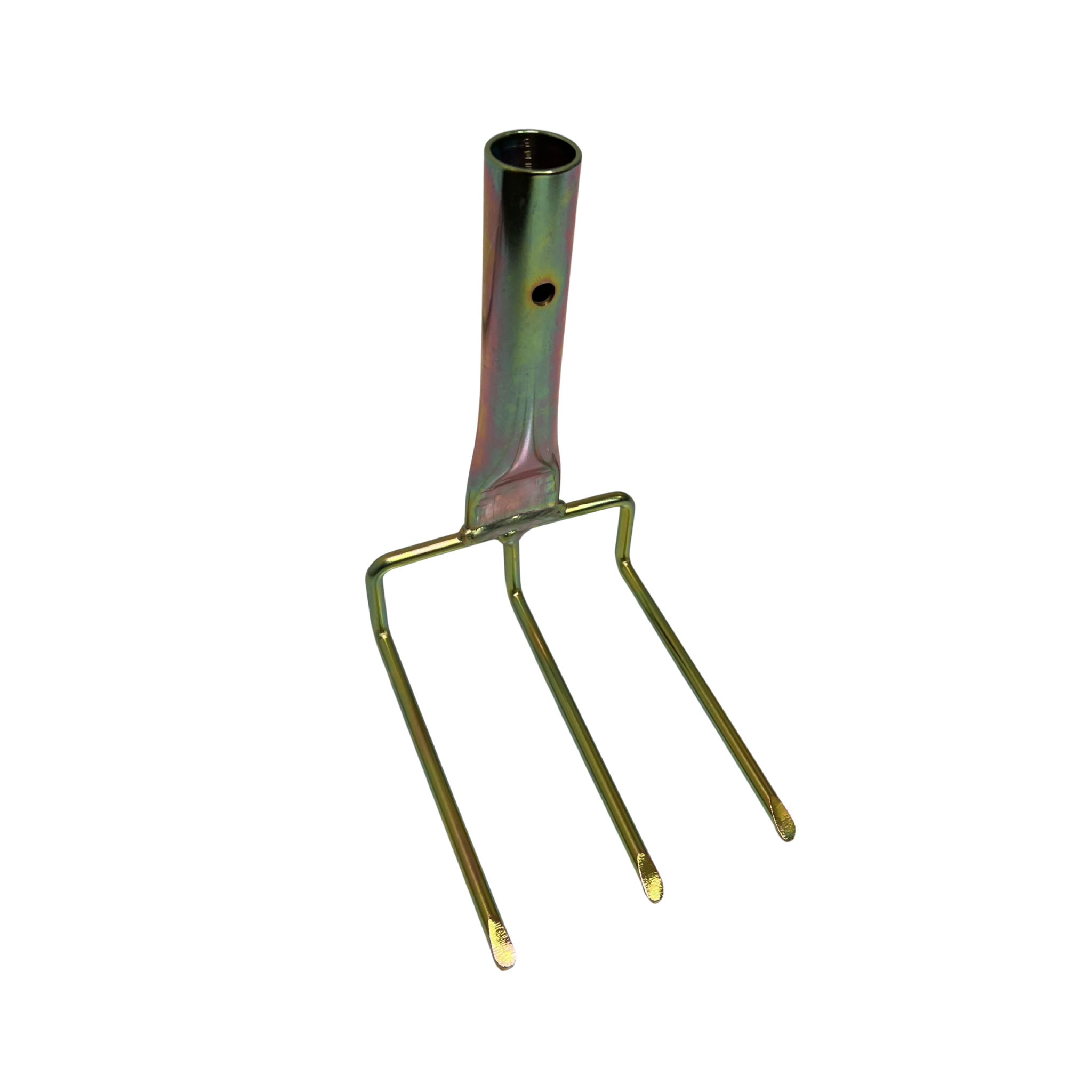 Max-Life MFG 3 Pronged 90 Degree Rake with Coupling, Fiberglass Pole Attachment