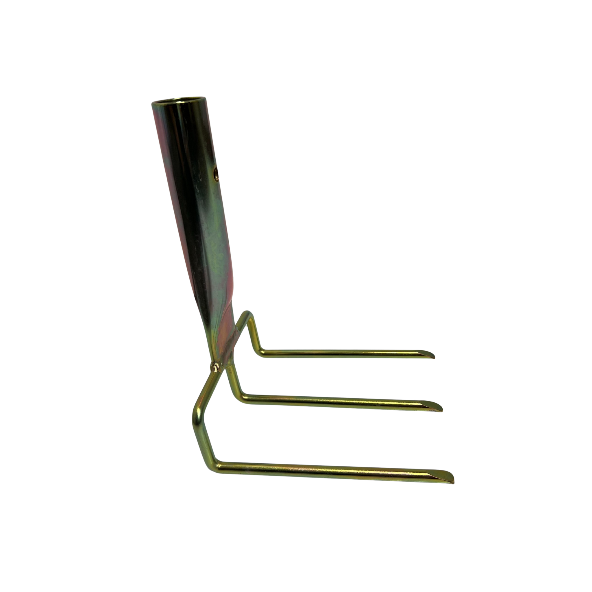 Max-Life MFG 3 Pronged 90 Degree Rake with Coupling, Fiberglass Pole Attachment