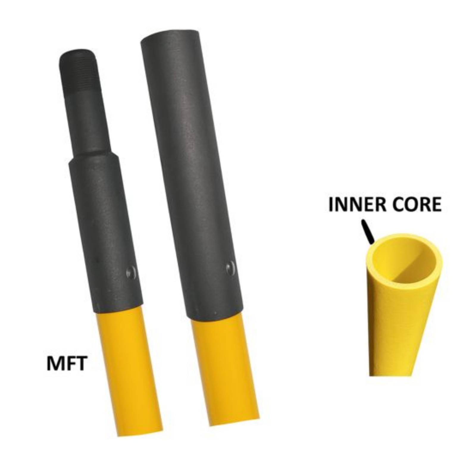 Female Threaded Pole Standard Hollow Fiberglass Pole Threaded Ends | Max-Life MFG